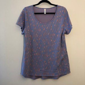 LuLaRoe Classic Tee Jacquard Knit Arrow Print